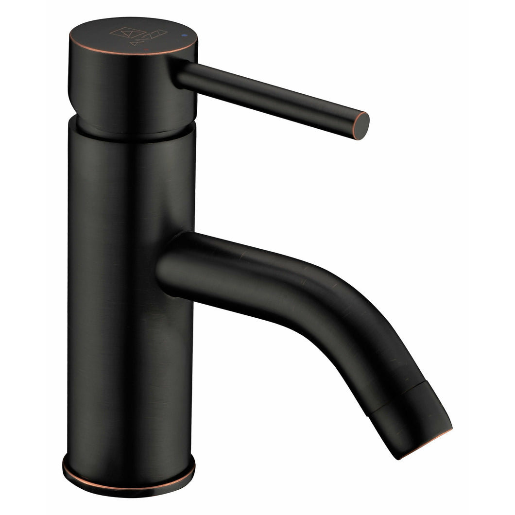 Bravo Series Single Hole Single-Handle Low-Arc Bathroom Faucet in Oil Rubbed Bronze- Anzzi