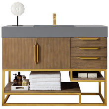 Load image into Gallery viewer, James Martin Columbia 48&quot; Latte Oak - Radiant Gold Single Vanity- James Martin