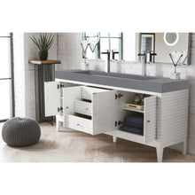 Load image into Gallery viewer, James Martin Linear 72&quot; Glossy White Double Vanity