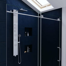 Load image into Gallery viewer, Padrona Series 60 in. by 76 in. Frameless Sliding Shower Door in Chrome with Handle- Anzzi
