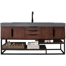 Load image into Gallery viewer, James Martin Columbia 72&quot; Coffee Oak - Matte Black Single Vanity- James Martin