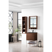 Load image into Gallery viewer, James Martin Milan 23.6&quot; Mid Century Walnut - Brushed Nickel Single Vanity with Base