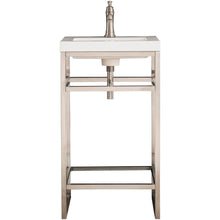 Load image into Gallery viewer, James Martin Boston 20&quot; Brushed Nickel Stainless Steel Sink Console- James Martin