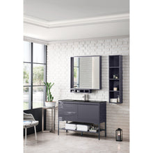 Load image into Gallery viewer, James Martin Milan 47.3&quot; Modern Grey Glossy - Matte Black Single Vanity