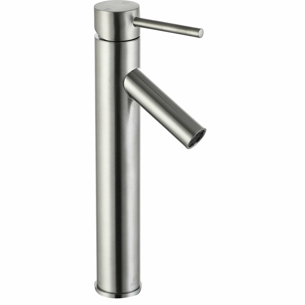 Valle Single Hole Single Handle Bathroom Faucet in Brushed Nickel- Anzzi