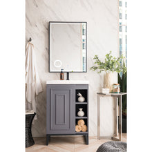 Load image into Gallery viewer, James Martin Alicante&#39; 24&quot; Grey Smoke-Matte Black Single Vanity Cabinet