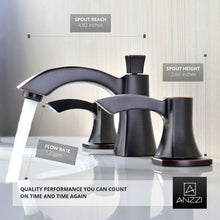 Load image into Gallery viewer, Sonata Series 8 in. Widespread 2-Handle Mid-Arc Bathroom Faucet in Oil Rubbed Bronze- Anzzi