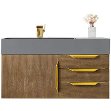 Load image into Gallery viewer, James Martin Mercer Island 36&quot; Latte Oak - Radiant Gold Single Vanity- James Martin