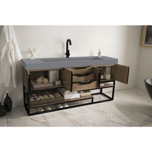 Load image into Gallery viewer, James Martin Columbia 72&quot; Latte Oak - Matte Black Single Vanity