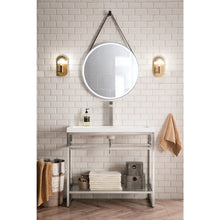 Load image into Gallery viewer, James Martin Boston 39.5&quot; Brushed Nickel Stainless Steel Sink Console