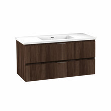 Load image into Gallery viewer, Conques 39 in W x 20 in H x 18 in D Bath Vanity in Dark Brown with Cultured Marble Vanity Top in White with White Basin- Anzzi