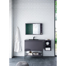 Load image into Gallery viewer, James Martin Milan 35.4&quot; Modern Grey - Matte Black Single Vanity