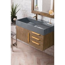 Load image into Gallery viewer, James Martin Mercer Island 36&quot; Latte Oak - Radiant Gold Single Vanity