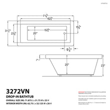 Load image into Gallery viewer, Atlantis Whirlpools Venetian 32 x 72 Rectangular Air Jetted Bathtub- Atlantis Whirlpools