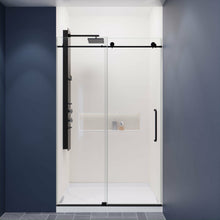Load image into Gallery viewer, Madam Series 48 in. by 76 in. Frameless Sliding Shower Door in Matte Black with Handle- Anzzi