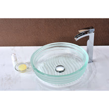 Load image into Gallery viewer, Canta Series Deco-Glass Vessel Sink in Lustrous Translucent Crystal- Anzzi