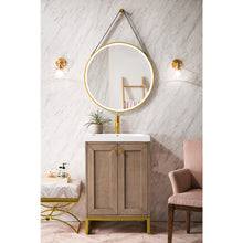 Load image into Gallery viewer, James Martin Chianti 24&quot; Whitewashed Walnut - Radiant Gold Single Vanity