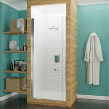 Load image into Gallery viewer, Lancer 29 in. x 72 in. Semi-Frameless Shower Door with TSUNAMI GUARD in Polished Chrome- Anzzi