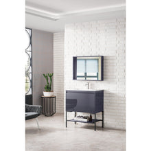 Load image into Gallery viewer, James Martin Milan 31.5&quot; Modern Grey - Matte Black Single Vanity with Base