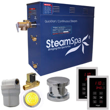 Load image into Gallery viewer, SteamSpa Royal 9 KW QuickStart Acu-Steam Bath Generator Package with Built-in Auto Drain in Polished Chrome- SteamSpa