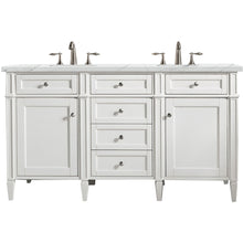 Load image into Gallery viewer, James Martin Brittany 60&quot;  Bright White Double Vanity- James Martin