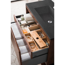 Load image into Gallery viewer, James Martin Milan 35.4&quot; Mid Century Walnut - Brushed Nickel Single Vanity