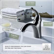 Load image into Gallery viewer, Clavier Series Single Hole Single-Handle Mid-Arc Bathroom Faucet in Brushed Nickel- Anzzi