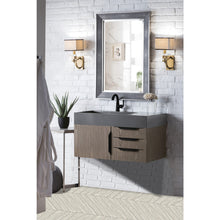 Load image into Gallery viewer, James Martin Mercer Island 36&quot; Ash Gray - Matte Black Single Vanity