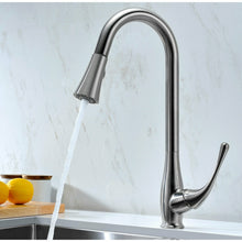 Load image into Gallery viewer, VANGUARD Undermount 32 in. Single Bowl Kitchen Sink with Singer Faucet in Brushed Nickel- Anzzi