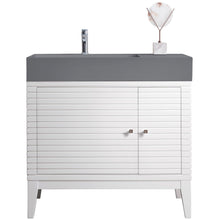 Load image into Gallery viewer, James Martin Linear 36&quot; Glossy White Single Vanity- James Martin