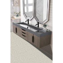 Load image into Gallery viewer, James Martin Mercer Island 72&quot; Ash Gray - Matte Black Double Vanity
