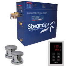 Load image into Gallery viewer, SteamSpa Oasis 12 KW QuickStart Acu-Steam Bath Generator Package in Polished Chrome- SteamSpa