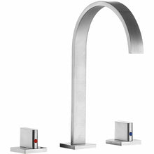 Load image into Gallery viewer, Sabre 8 in. Widespread 2-Handle Bathroom Faucet in Brushed Nickel- Anzzi