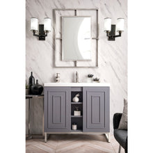 Load image into Gallery viewer, James Martin Alicante&#39; 39.5&quot; Grey Smoke-Brushed Nickel Single Vanity Cabinet