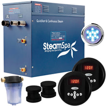 Load image into Gallery viewer, SteamSpa Royal 10.5 KW QuickStart Acu-Steam Bath Generator Package in Matte Black- SteamSpa