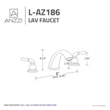 Load image into Gallery viewer, Princess 8 in. Widespread 2-Handle Bathroom Faucet in Brushed Nickel- Anzzi