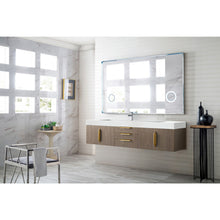 Load image into Gallery viewer, James Martin Mercer Island 72&quot; Ash Gray - Radiant Gold Single Vanity