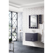 Load image into Gallery viewer, James Martin Milan 23.6&quot; Modern Grey Glossy Single Vanity