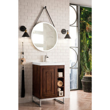 Load image into Gallery viewer, James Martin Alicante&#39; 24&quot; Mid Century Acacia-Brushed Nickel Single Vanity Cabinet