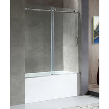 Load image into Gallery viewer, Anzzi 5 ft. Acrylic Right Drain Rectangle Tub in White With 60 in. x 62 in. Frameless Sliding Tub Door in Polished Chrome- Anzzi