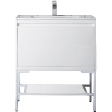 Load image into Gallery viewer, James Martin Milan 31.5&quot; Glossy White - Glossy White Single Vanity with Base- James Martin