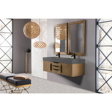 Load image into Gallery viewer, James Martin Mercer Island 59&quot; Latte Oak - Matte Black Double Vanity