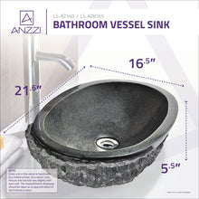 Load image into Gallery viewer, Dragons Peak Vessel Sink in Mandy Black- Anzzi