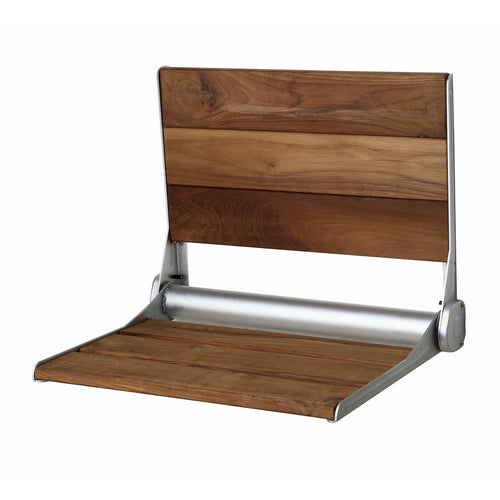 Isle 15 in.  Teak Wall Mounted Shower Seat- Anzzi