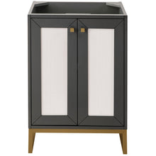 Load image into Gallery viewer, James Martin Chianti 24&quot; Mineral Grey - Radiant Gold Single Vanity