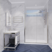 Load image into Gallery viewer, Halberd 48 in. x 72 in. Framed Shower Door with TSUNAMI GUARD in Brushed Nickel- Anzzi