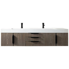 Load image into Gallery viewer, James Martin Mercer Island 72&quot; Ash Gray - Matte Black Double Vanity- James Martin