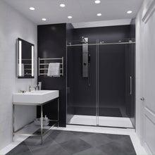 Load image into Gallery viewer, Padrona Series 60 in. by 76 in. Frameless Sliding Shower Door in Brushed Nickel with Handle- Anzzi