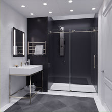 Load image into Gallery viewer, Madam Series 60 in. by 76 in. Frameless Sliding Shower Door in Brushed Nickel with Handle- Anzzi
