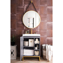 Load image into Gallery viewer, James Martin Alicante&#39; 24&quot; Grey Smoke-Radiant Gold Single Vanity Cabinet